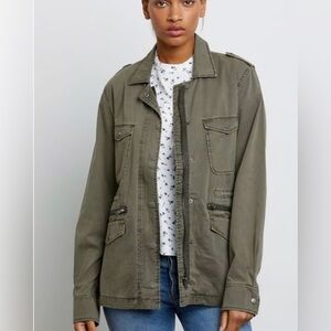 Rails Miller Military Jacket Women Green Cargo Utility Cotton L